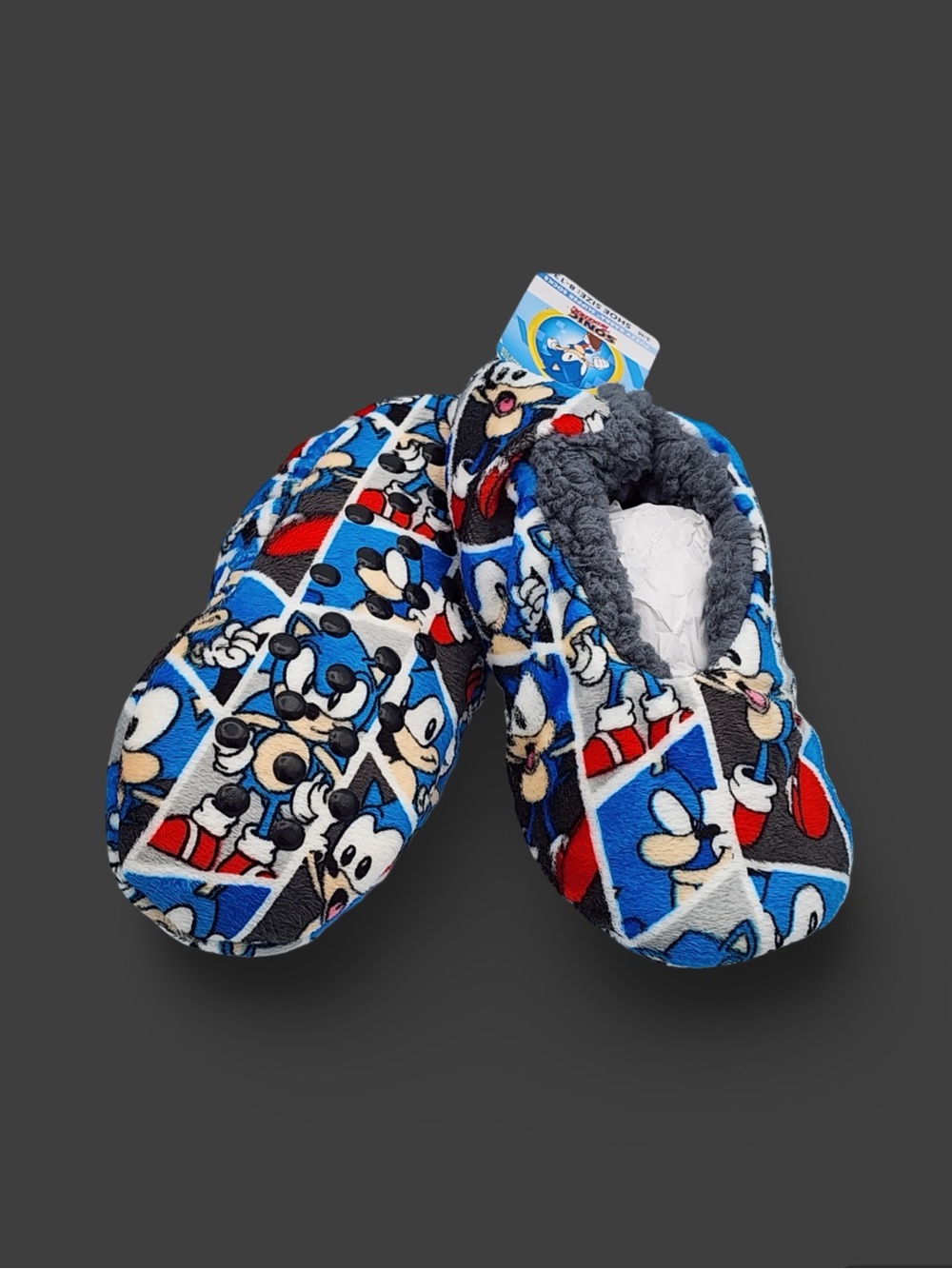 ⭐🏷️NWT! 🏷️⭐ Sonic The Hedgehog Fuzzy Slipper Socks | Kid's Sizes 8-13